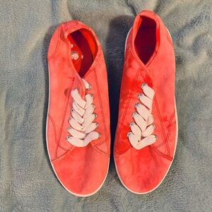 Rocket Dog Coral Lace-Up Sneakers with White Laces